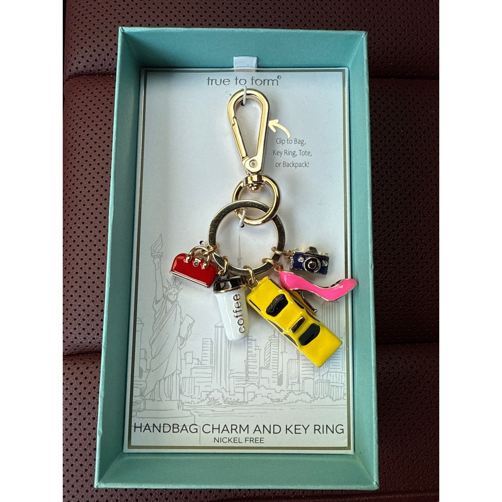 True‎ to Form Handbag Charm and Key Ring New York Tourist Souvenir